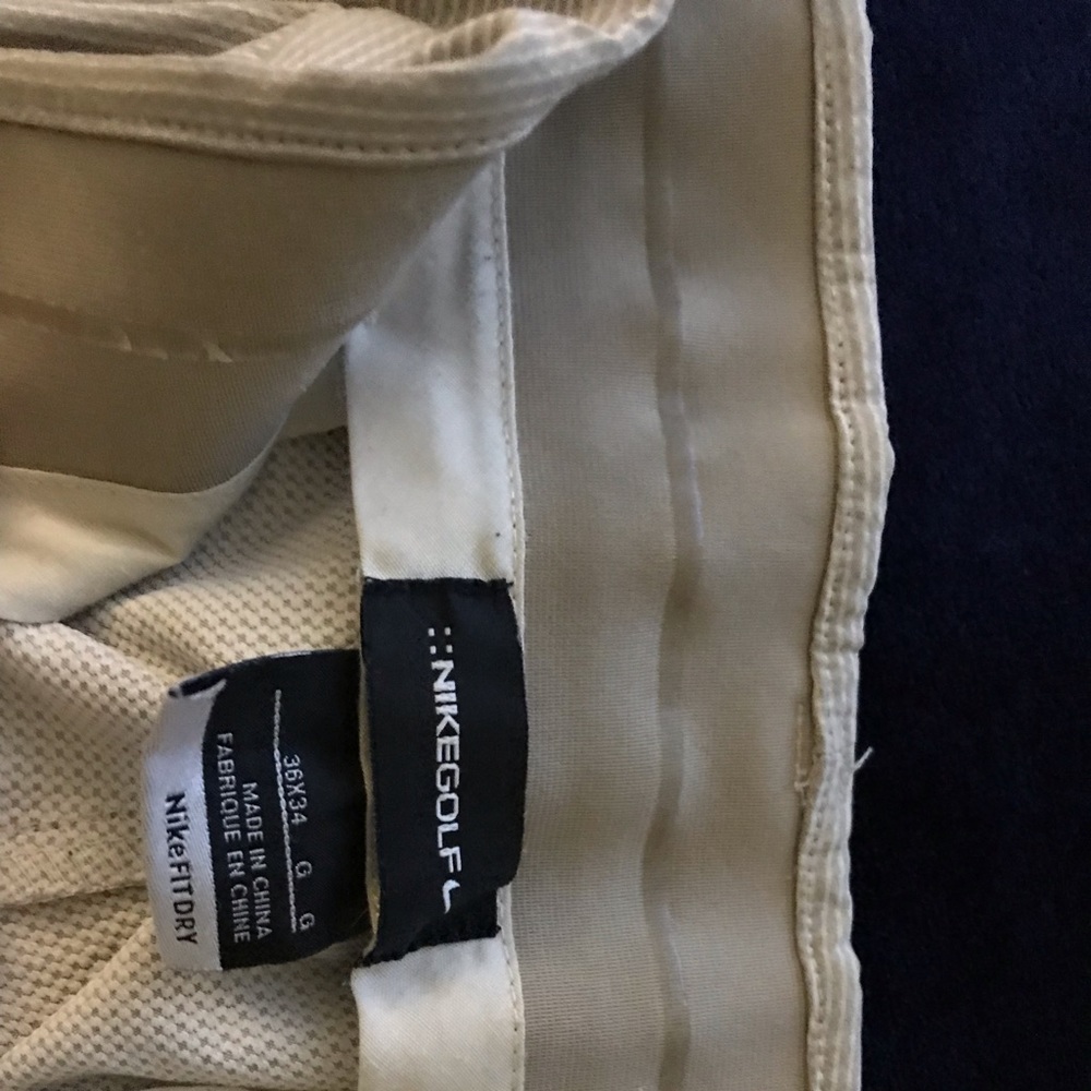 Mens Nike golf tan pants size 36/34